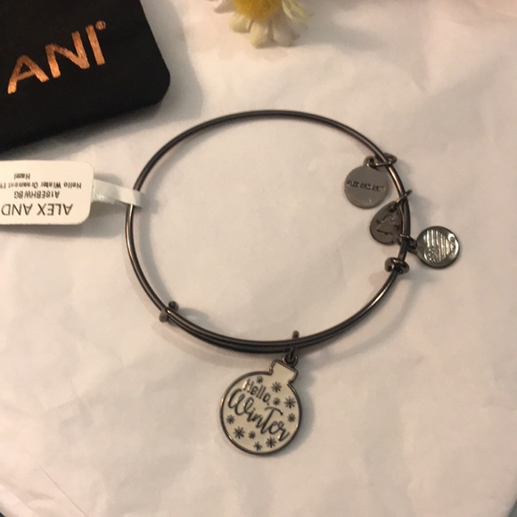 ALEX & ANI Hello Winter Charm Bangle Bracelet NWT. - Picture 3 of 4